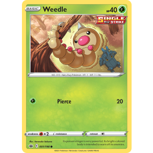 Weedle 1/198 Pokemon TCG Sword & Shield Chilling Reign