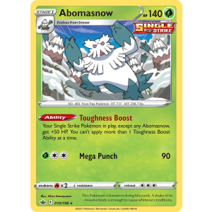 Abomasnow 10/198 Pokemon TCG Sword & Shield Chilling Reign