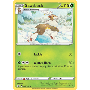 Sawsbuck 12/198 Pokemon TCG Sword & Shield Chilling Reign