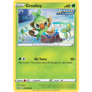 Grookey 16/198 Pokemon TCG Sword & Shield Chilling Reign