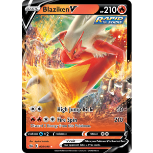 Rare Holo V Blaziken V 20/198 Pokemon TCG Sword & Shield Chilling Reign