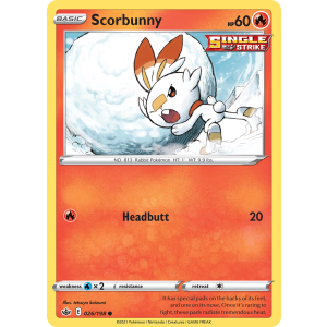 Scorbunny 26/198 Pokemon TCG Sword & Shield Chilling Reign