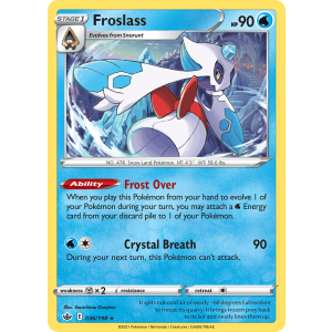 Rare Holo Froslass 36/198 Pokemon TCG Sword & Shield Chilling Reign