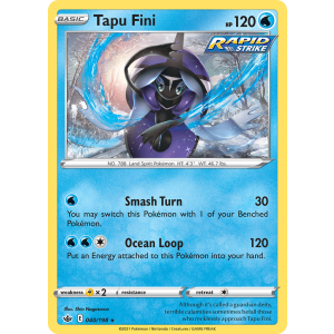 Rare Holo Tapu Fini 40/198 Pokemon TCG Sword & Shield Chilling Reign