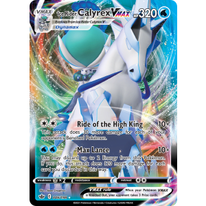 Rare Holo VMAX Ice Rider Calyrex VMAX 46/198 Pokemon TCG Sword & Shield Chilling Reign