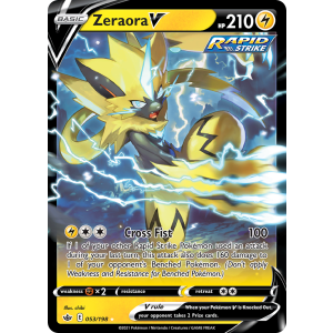 Rare Holo V Zeraora V 53/198 Pokemon TCG Sword & Shield Chilling Reign