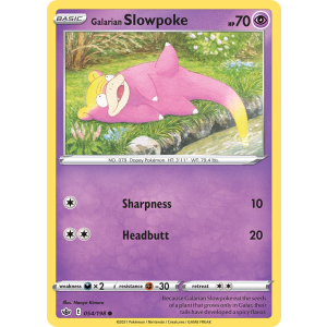 Galarian Slowpoke 54/198 Pokemon TCG Sword & Shield Chilling Reign