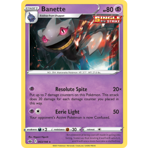 Banette 63/198 Pokemon TCG Sword & Shield Chilling Reign