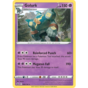 Golurk 66/198 Pokemon TCG Sword & Shield Chilling Reign