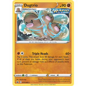 Dugtrio 77/198 Pokemon TCG Sword & Shield Chilling Reign