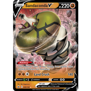 Rare Holo V Sandaconda V 89/198 Pokemon TCG Sword & Shield Chilling Reign