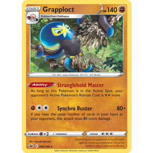 Rare Holo Grapploct 92/198 Pokemon TCG Sword & Shield Chilling Reign