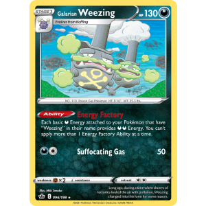 Galarian Weezing 96/198 Pokemon TCG Sword & Shield Chilling Reign