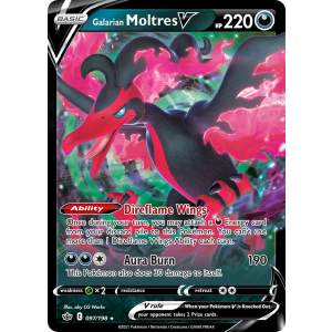 Rare Holo V Galarian Moltres V 97/198 Pokemon TCG Sword & Shield Chilling Reign