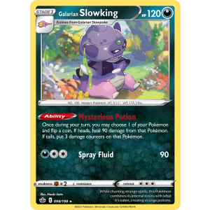 Rare Holo Galarian Slowking 98/198 Pokemon TCG Sword & Shield Chilling Reign