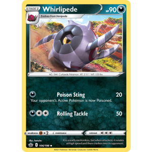 Whirlipede 106/198 Pokemon TCG Sword & Shield Chilling Reign