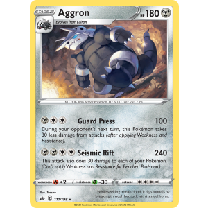 Aggron 111/198 Pokemon TCG Sword & Shield Chilling Reign