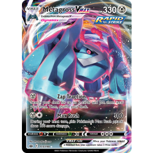 Rare Holo VMAX Metagross VMAX 113/198 Pokemon TCG Sword & Shield Chilling Reign