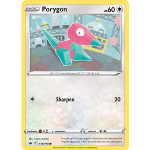 Porygon 116/198 Pokemon TCG Sword & Shield Chilling Reign