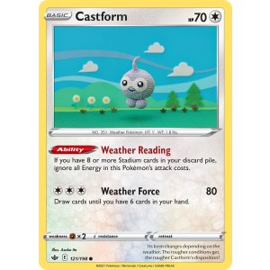 Castform 121/198 Pokemon TCG Sword & Shield Chilling Reign