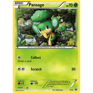  Pansage 2/12 Pokemon TCG Other McDonald's Collection 2012