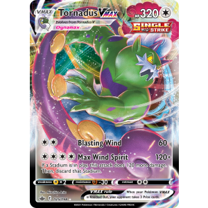 Rare Holo VMAX Tornadus VMAX 125/198 Pokemon TCG Sword & Shield Chilling Reign