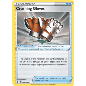 Crushing Gloves 133/198 Pokemon TCG Sword & Shield Chilling Reign