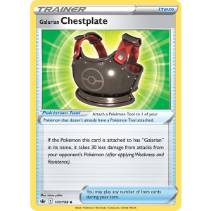 Galarian Chestplate 141/198 Pokemon TCG Sword & Shield Chilling Reign