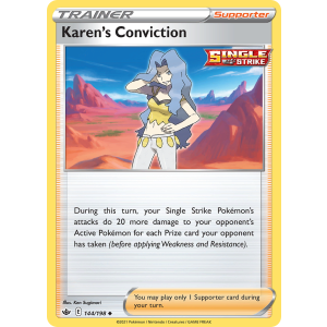 Karen's Conviction 144/198 Pokemon TCG Sword & Shield Chilling Reign