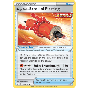 Single Strike Scroll of Piercing 154/198 Pokemon TCG Sword & Shield Chilling Reign