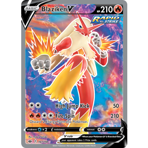 Rare Ultra Blaziken V 161/198 Pokemon TCG Sword & Shield Chilling Reign