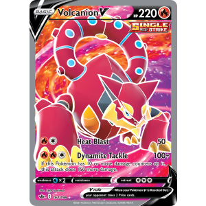 Rare Ultra Volcanion V 162/198 Pokemon TCG Sword & Shield Chilling Reign