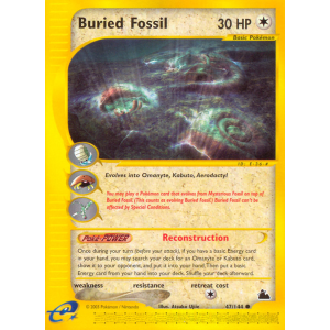 Buried Fossil 47/144 Pokemon TCG E-Card Skyridge