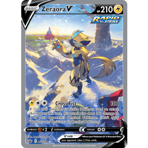 Rare Ultra Zeraora V 166/198 Pokemon TCG Sword & Shield Chilling Reign