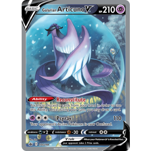 Rare Ultra Galarian Articuno V 170/198 Pokemon TCG Sword & Shield Chilling Reign