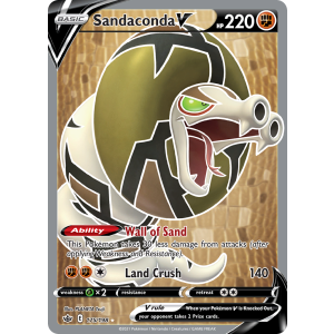 Rare Ultra Sandaconda V 175/198 Pokemon TCG Sword & Shield Chilling Reign