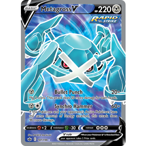 Rare Ultra Metagross V 181/198 Pokemon TCG Sword & Shield Chilling Reign