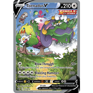 Rare Ultra Tornadus V 185/198 Pokemon TCG Sword & Shield Chilling Reign