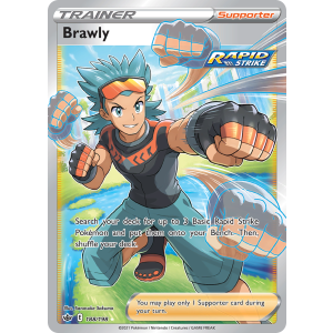 Rare Ultra Brawly 188/198 Pokemon TCG Sword & Shield Chilling Reign