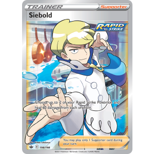 Rare Ultra Siebold 198/198 Pokemon TCG Sword & Shield Chilling Reign