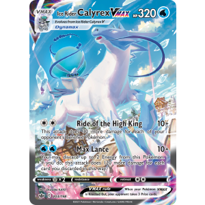 Rare Rainbow Ice Rider Calyrex VMAX 203/198 Pokemon TCG Sword & Shield Chilling Reign