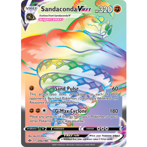 Rare Rainbow Sandaconda VMAX 206/198 Pokemon TCG Sword & Shield Chilling Reign