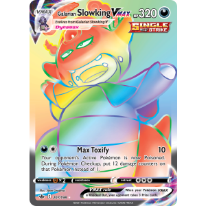 Rare Rainbow Galarian Slowking VMAX 207/198 Pokemon TCG Sword & Shield Chilling Reign