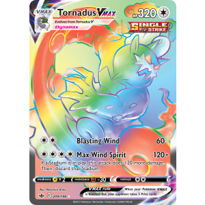 Rare Rainbow Tornadus VMAX 209/198 Pokemon TCG Sword & Shield Chilling Reign