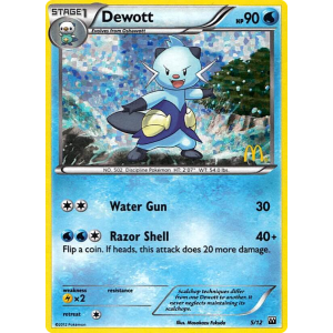  Dewott 5/12 Pokemon TCG Other McDonald's Collection 2012