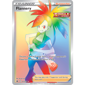 Rare Rainbow Flannery 215/198 Pokemon TCG Sword & Shield Chilling Reign