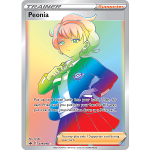 Rare Rainbow Peonia 219/198 Pokemon TCG Sword & Shield Chilling Reign