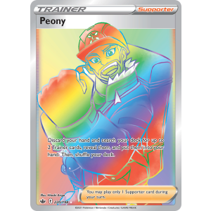 Rare Rainbow Peony 220/198 Pokemon TCG Sword & Shield Chilling Reign