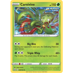 Carnivine 9/163 Pokemon TCG Sword & Shield Battle Styles