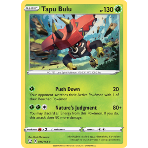 Rare Holo Tapu Bulu 16/163 Pokemon TCG Sword & Shield Battle Styles